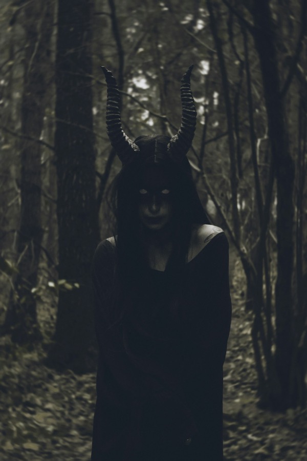 A dark, gothic scene